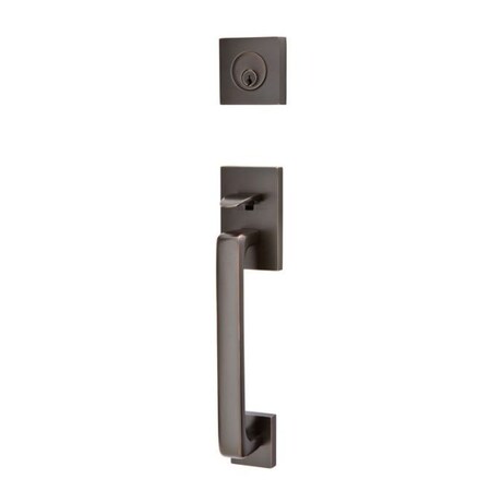 Emtek Oil Rubbed Bronze Handleset 4810SQUUS10B 4810SQUUS10B